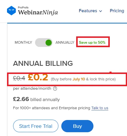 Webinarninja 50% off